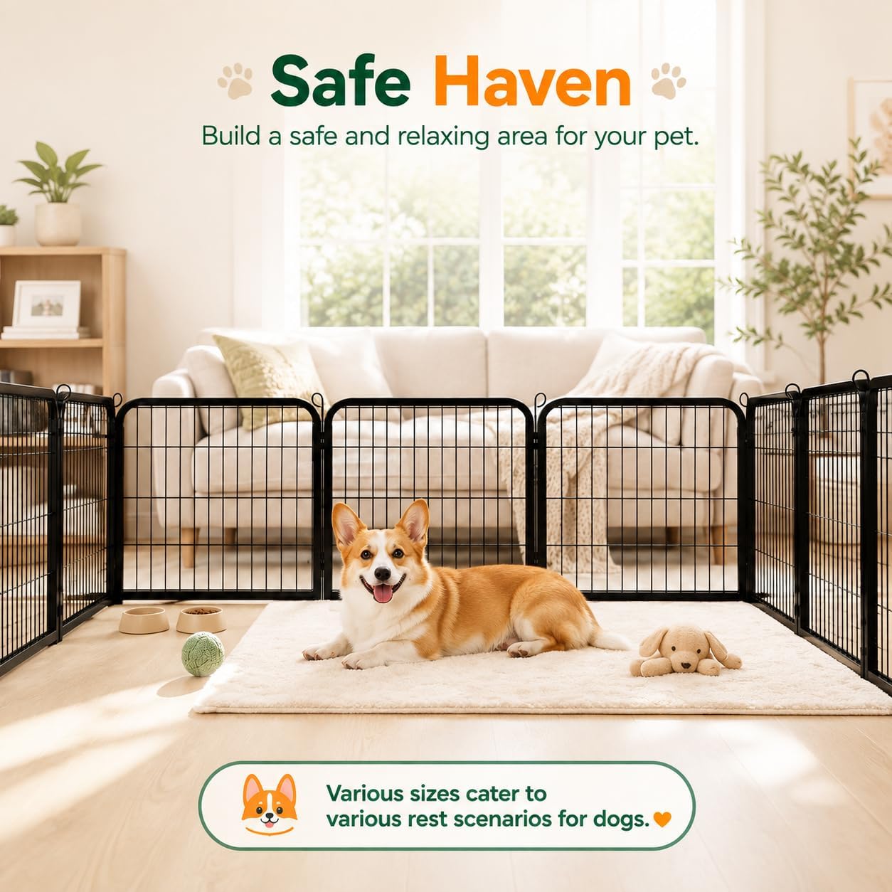 Yaheetech 16-Panel Outdoor Dog Playpen - Perfect for Indoor, Yard, and RV Adventures