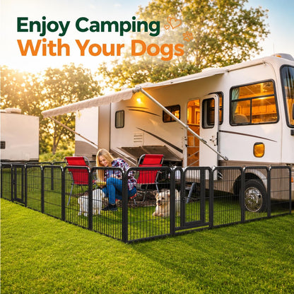 Yaheetech 16-Panel Outdoor Dog Playpen - Perfect for Indoor, Yard, and RV Adventures